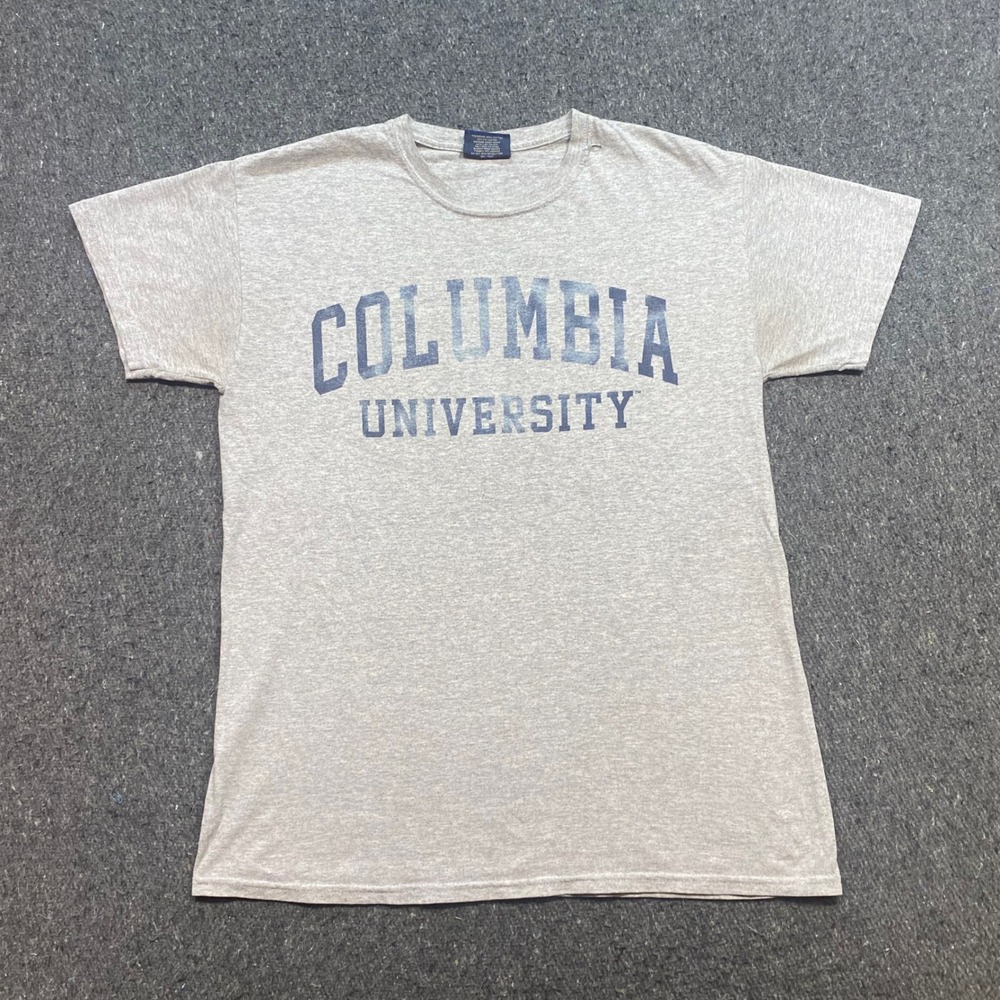 MV Sport‎ Columbia University TShirt Sz M Mens Gray Skater Grunge Ivy League